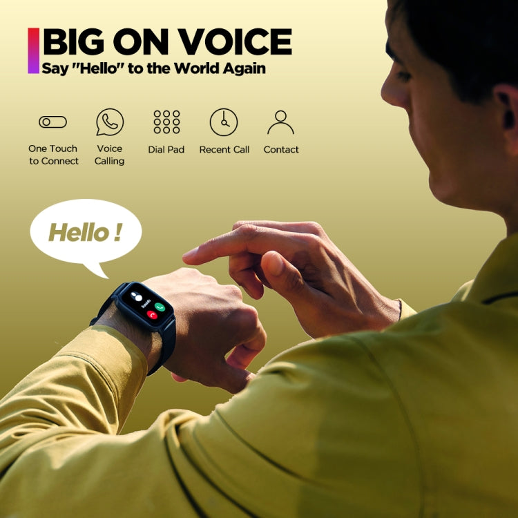 Zeblaze Btalk 1,86 pouces grand écran couleur appel vocal santé et fitness montre intelligente
