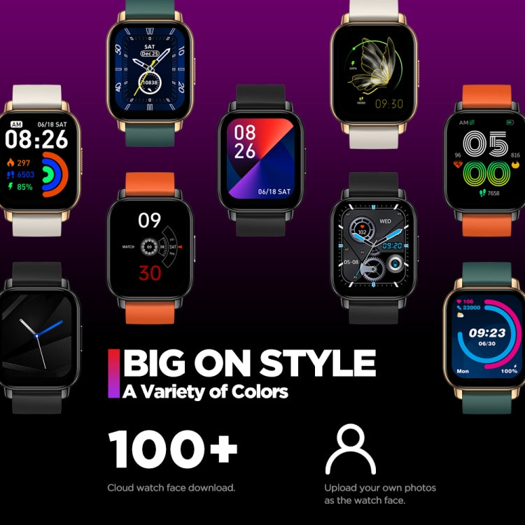 Zeblaze Btalk 1,86 pouces grand écran couleur appel vocal santé et fitness montre intelligente