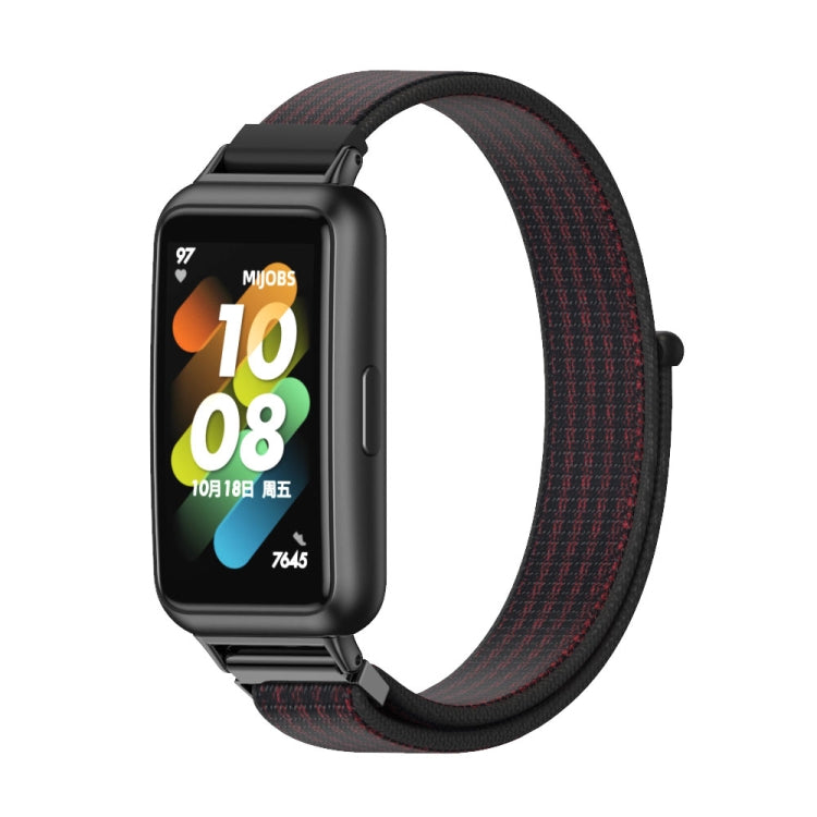 Bracelet de montre en nylon respirant Mijobs, For Huawei Band 7 / 7 NFC