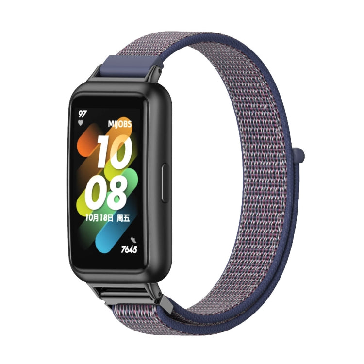 Bracelet de montre en nylon respirant Mijobs, For Huawei Band 7 / 7 NFC