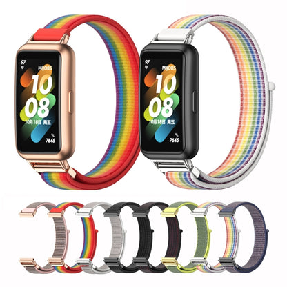 Bracelet de montre en nylon respirant Mijobs, For Huawei Band 7 / 7 NFC