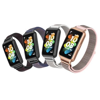 Bracelet de montre en nylon respirant Mijobs, For Huawei Band 7 / 7 NFC