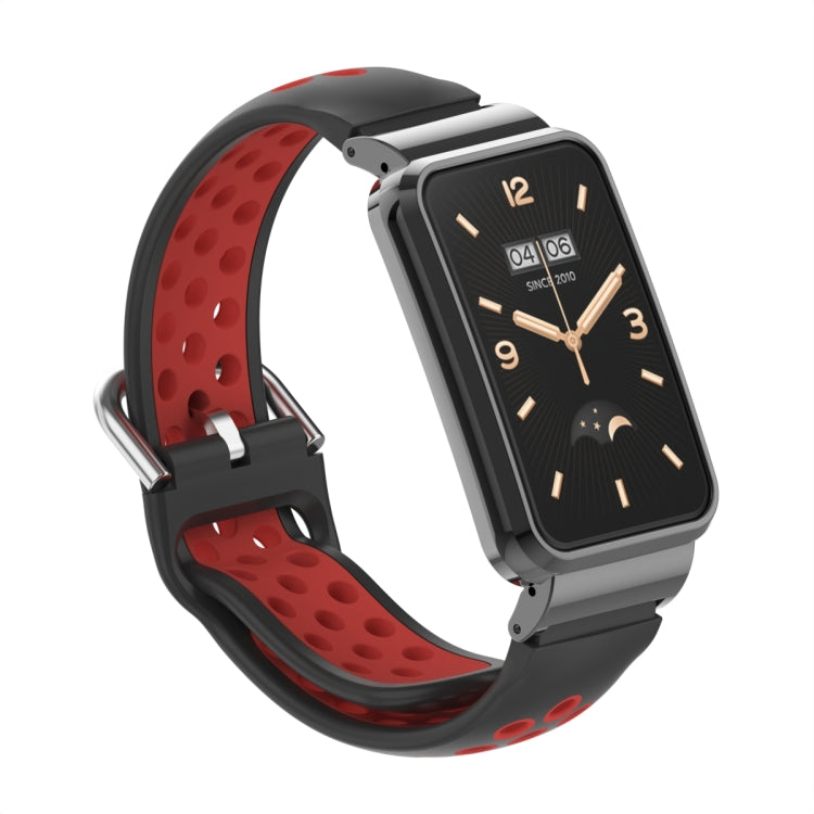 Bracelet de montre en silicone avec cadre en métal, For Xiaomi Mi Band 7 Pro