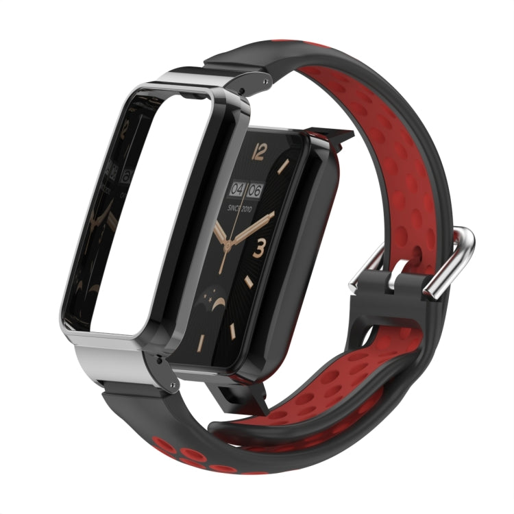 Bracelet de montre en silicone avec cadre en métal, For Xiaomi Mi Band 7 Pro