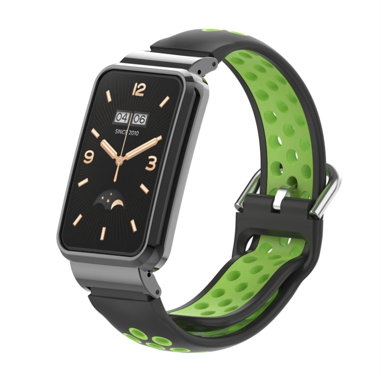 Bracelet de montre en silicone avec cadre en métal, For Xiaomi Mi Band 7 Pro