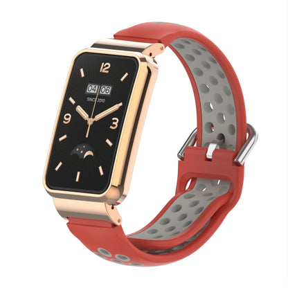 Bracelet de montre en silicone avec cadre en métal, For Xiaomi Mi Band 7 Pro