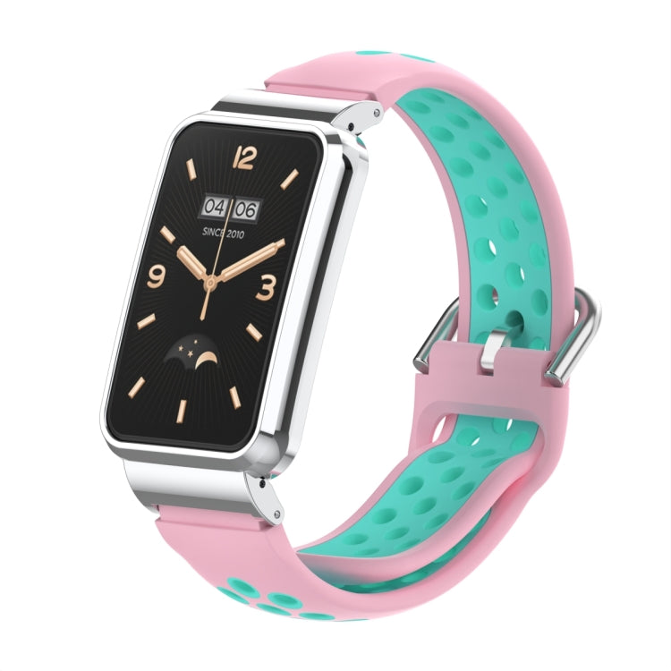 Bracelet de montre en silicone avec cadre en métal, For Xiaomi Mi Band 7 Pro