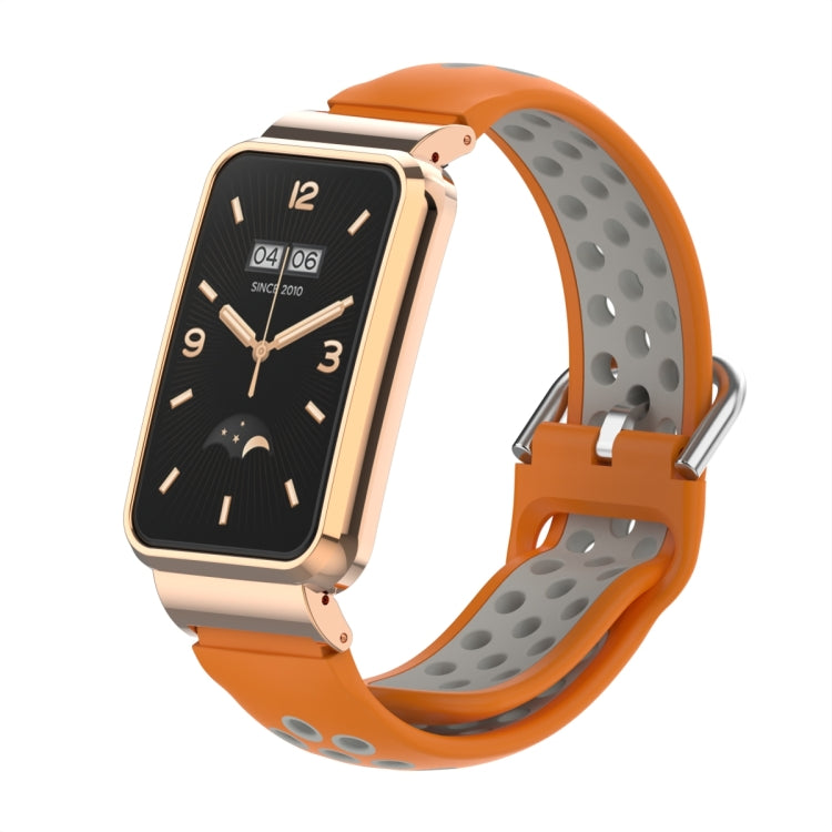 Bracelet de montre en silicone avec cadre en métal, For Xiaomi Mi Band 7 Pro