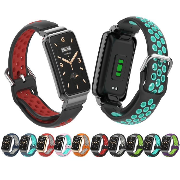 Bracelet de montre en silicone avec cadre en métal, For Xiaomi Mi Band 7 Pro