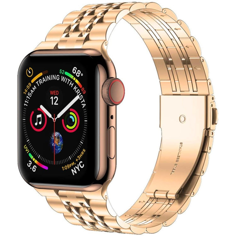 Bracelet de montre en acier inoxydable ultra-mince à sept perles pour la série Apple Watch, 7 45mm / 6&SE&5&4 44mm / 3&2&1 42mm, 7 41mm / 6&SE&5&4 40mm / 3&2&1 38mm