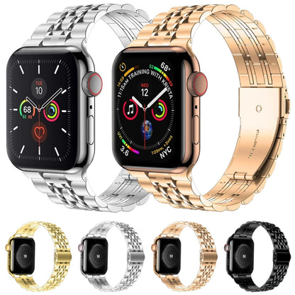 Bracelet de montre en acier inoxydable ultra-mince à sept perles pour la série Apple Watch, 7 45mm / 6&SE&5&4 44mm / 3&2&1 42mm, 7 41mm / 6&SE&5&4 40mm / 3&2&1 38mm