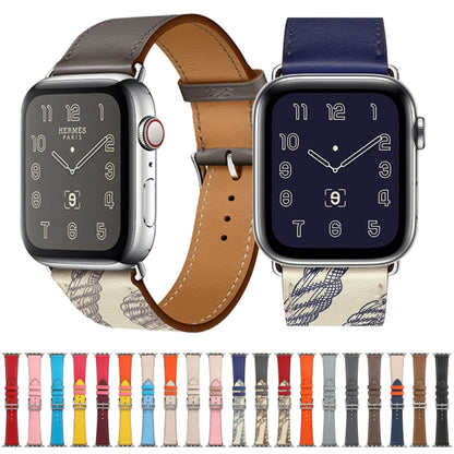 Bracelet de montre en cuir microfibre à tour unique pour la série Apple Watch, 7 45mm / 6&SE&5&4 44mm / 3&2&1 42mm, 7 41mm / 6&SE&5&4 40mm / 3&2&1 38mm