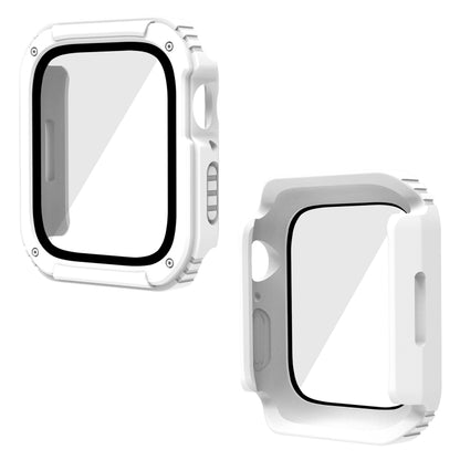 Étui de protection en film de verre trempé 2 en 1, For Apple Watch Series 9 / 8 / 7 45mm, For Apple Watch Series 9 / 8 / 7 41mm, For Apple Watch Series 6 / 5 / 4 / SE 44mm, For Apple Watch Series 6 / 5 / 4 / SE 40mm, For Apple Watch Series 3 & 2 & 1 42...