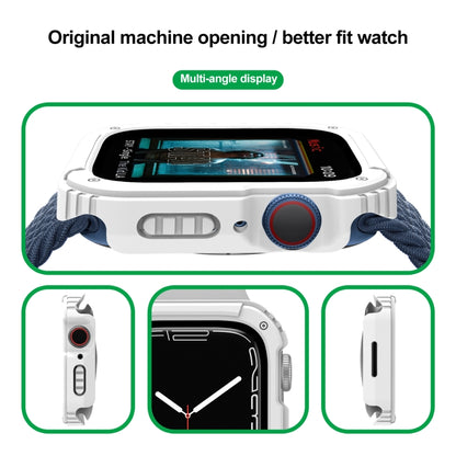 Étui de protection en film de verre trempé 2 en 1, For Apple Watch Series 9 / 8 / 7 45mm, For Apple Watch Series 9 / 8 / 7 41mm, For Apple Watch Series 6 / 5 / 4 / SE 44mm, For Apple Watch Series 6 / 5 / 4 / SE 40mm, For Apple Watch Series 3 & 2 & 1 42...