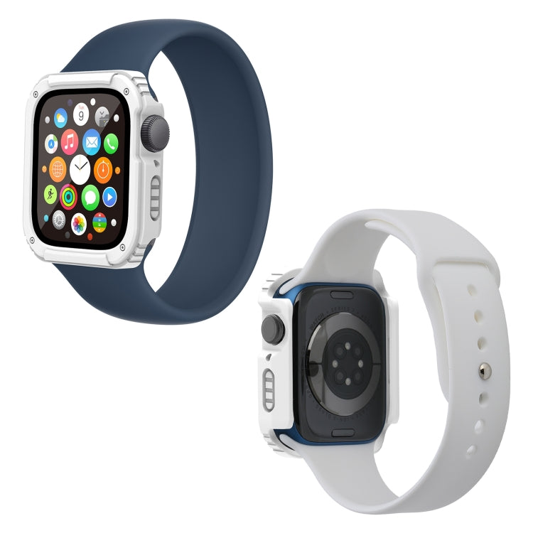 Étui de protection en film de verre trempé 2 en 1, For Apple Watch Series 9 / 8 / 7 45mm, For Apple Watch Series 9 / 8 / 7 41mm, For Apple Watch Series 6 / 5 / 4 / SE 44mm, For Apple Watch Series 6 / 5 / 4 / SE 40mm, For Apple Watch Series 3 & 2 & 1 42...
