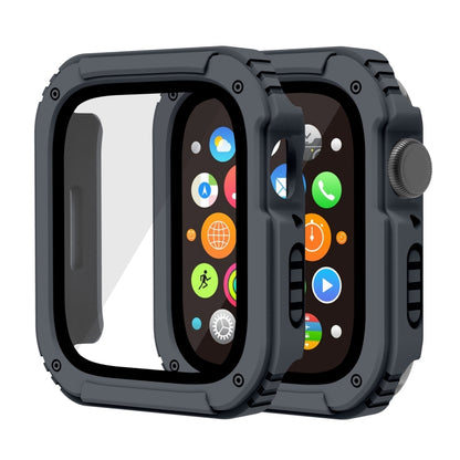 Étui de protection en film de verre trempé 2 en 1, For Apple Watch Series 9 / 8 / 7 45mm, For Apple Watch Series 9 / 8 / 7 41mm, For Apple Watch Series 6 / 5 / 4 / SE 44mm, For Apple Watch Series 6 / 5 / 4 / SE 40mm, For Apple Watch Series 3 & 2 & 1 42...