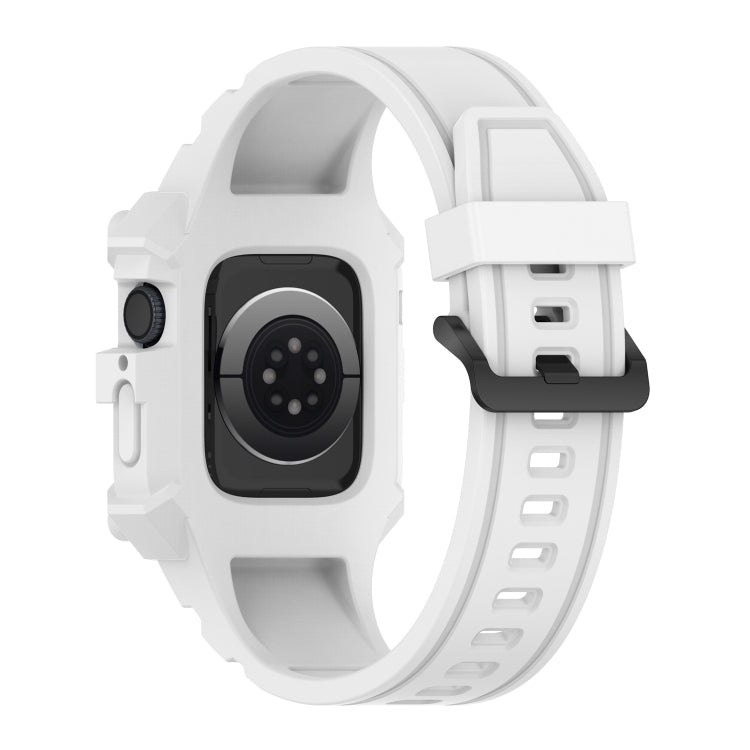 Bracelet de montre en silicone intégré pour la série Apple Watch, 7 45mm / 6&SE&5&4 44mm / 3&2&1 42mm
