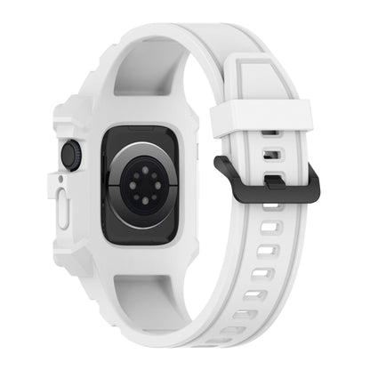 Bracelet de montre en silicone intégré pour la série Apple Watch, 7 45mm / 6&SE&5&4 44mm / 3&2&1 42mm