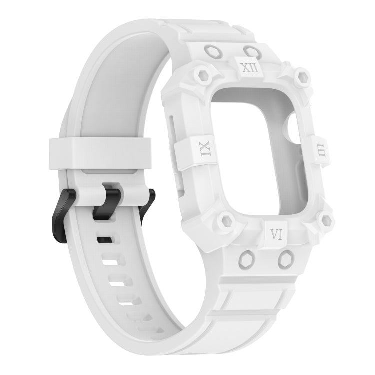 Bracelet de montre en silicone intégré pour la série Apple Watch, 7 45mm / 6&SE&5&4 44mm / 3&2&1 42mm