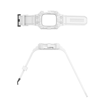 Bracelet de montre en silicone intégré pour la série Apple Watch, 7 45mm / 6&SE&5&4 44mm / 3&2&1 42mm