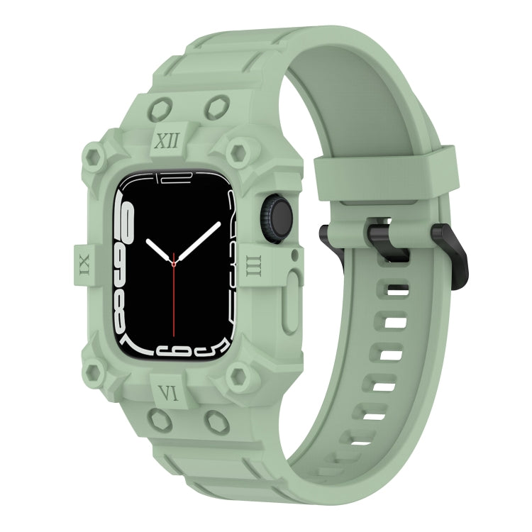 Bracelet de montre en silicone intégré pour la série Apple Watch, 7 45mm / 6&SE&5&4 44mm / 3&2&1 42mm