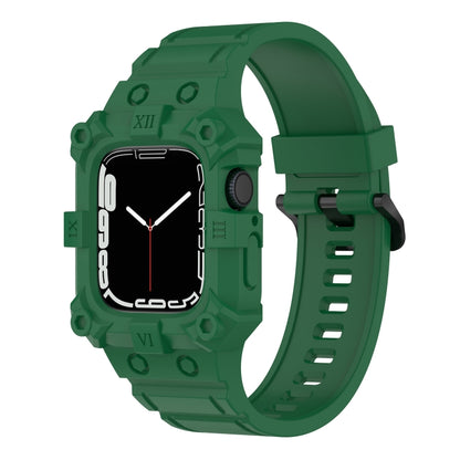 Bracelet de montre en silicone intégré pour la série Apple Watch, 7 45mm / 6&SE&5&4 44mm / 3&2&1 42mm