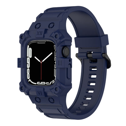 Bracelet de montre en silicone intégré pour la série Apple Watch, 7 45mm / 6&SE&5&4 44mm / 3&2&1 42mm