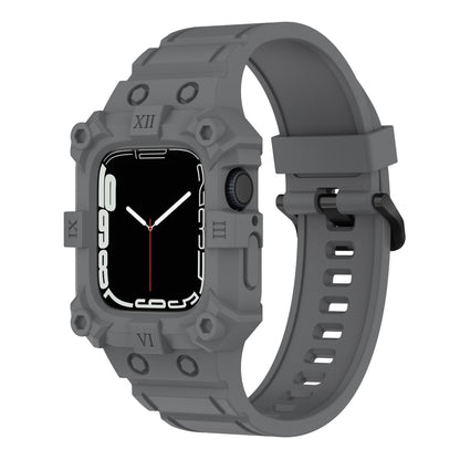 Bracelet de montre en silicone intégré pour la série Apple Watch, 7 45mm / 6&SE&5&4 44mm / 3&2&1 42mm
