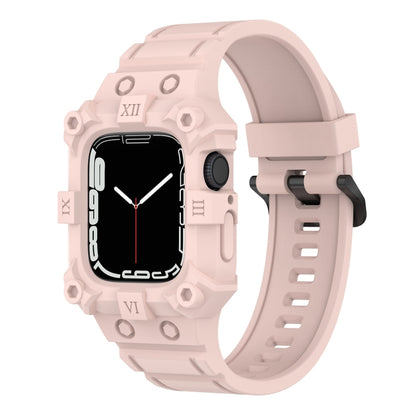 Bracelet de montre en silicone intégré pour la série Apple Watch, 7 45mm / 6&SE&5&4 44mm / 3&2&1 42mm, 7 41mm / 6&SE&5&4 40mm / 3&2&1 38mm