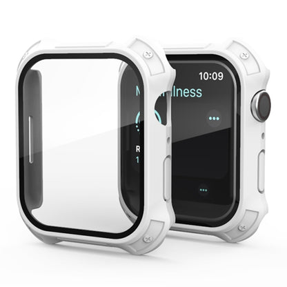Cadre PC givré 2 en 1 + étui de protection en film de verre trempé pour écran, For Apple Watch Series 9 / 8 / 7 45mm, For Apple Watch Series 9 / 8 / 7 41mm