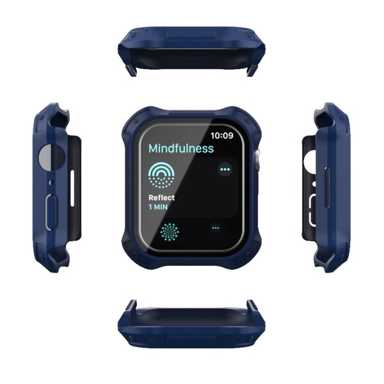 Cadre PC givré 2 en 1 + étui de protection en film de verre trempé pour écran, For Apple Watch Series 9 / 8 / 7 45mm, For Apple Watch Series 9 / 8 / 7 41mm
