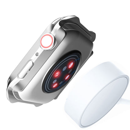 Cadre PC givré 2 en 1 + étui de protection en film de verre trempé pour écran, For Apple Watch Series 9 / 8 / 7 45mm, For Apple Watch Series 9 / 8 / 7 41mm