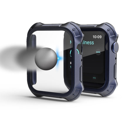 Cadre PC givré 2 en 1 + étui de protection en film de verre trempé pour écran, For Apple Watch Series 9 / 8 / 7 45mm, For Apple Watch Series 9 / 8 / 7 41mm