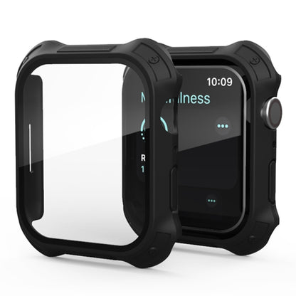 Cadre PC givré 2 en 1 + étui de protection en film de verre trempé pour écran, For Apple Watch Series 9 / 8 / 7 45mm, For Apple Watch Series 9 / 8 / 7 41mm