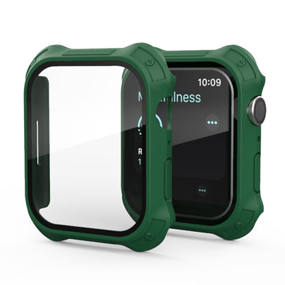 Cadre PC givré 2 en 1 + étui de protection en film de verre trempé pour écran, For Apple Watch Series 9 / 8 / 7 45mm, For Apple Watch Series 9 / 8 / 7 41mm