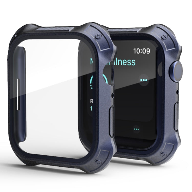 Cadre PC 2 en 1 + étui de protection en film de verre trempé pour écran, For Apple Watch Series 9 / 8 / 7 45mm, For Apple Watch Series 9 / 8 / 7 41mm