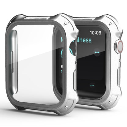 Cadre PC 2 en 1 + étui de protection en film de verre trempé pour écran, For Apple Watch Series 9 / 8 / 7 45mm, For Apple Watch Series 9 / 8 / 7 41mm