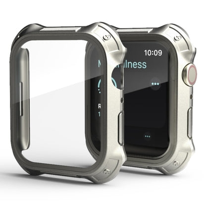Cadre PC 2 en 1 + étui de protection en film de verre trempé pour écran, For Apple Watch Series 9 / 8 / 7 45mm, For Apple Watch Series 9 / 8 / 7 41mm