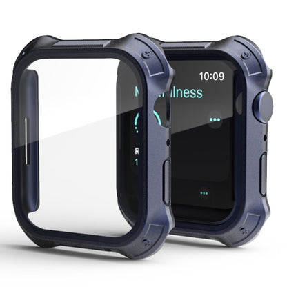 Cadre PC 2 en 1 + étui de protection en film de verre trempé pour écran, For Apple Watch Series 9 / 8 / 7 45mm, For Apple Watch Series 9 / 8 / 7 41mm