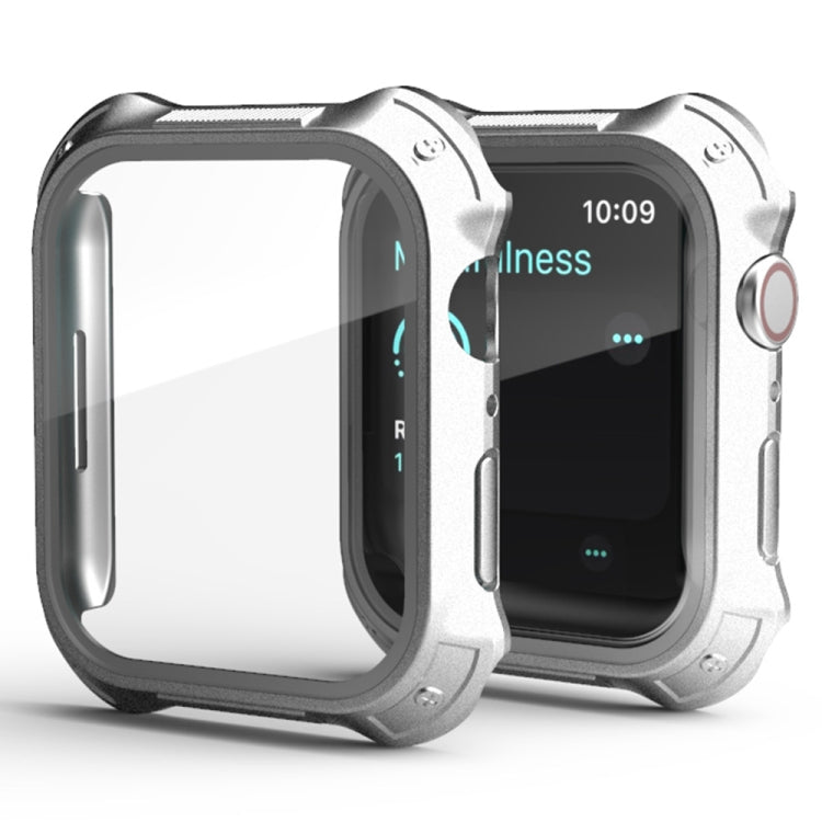 Cadre PC 2 en 1 + étui de protection en film de verre trempé pour écran, For Apple Watch Series 9 / 8 / 7 45mm, For Apple Watch Series 9 / 8 / 7 41mm