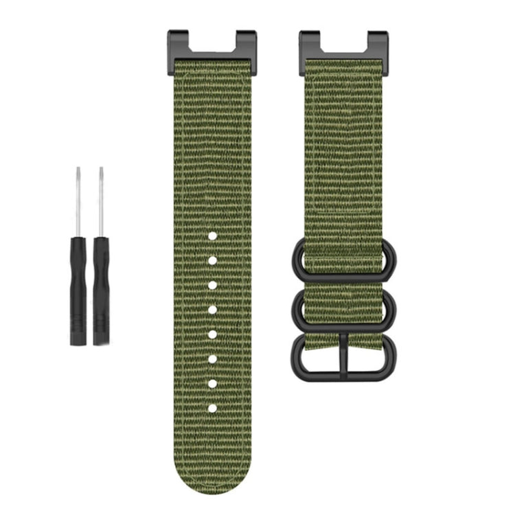 Bracelet de montre en nylon à boucle noire à trois anneaux, For Amazfit T-Rex / T-Rex Pro / Ares