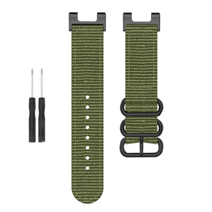 Bracelet de montre en nylon à boucle noire à trois anneaux, For Amazfit T-Rex / T-Rex Pro / Ares