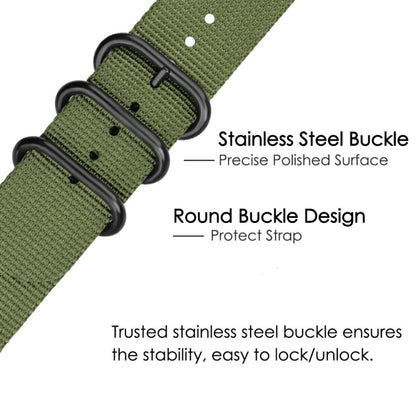 Bracelet de montre en nylon à boucle noire à trois anneaux, For Amazfit T-Rex / T-Rex Pro / Ares