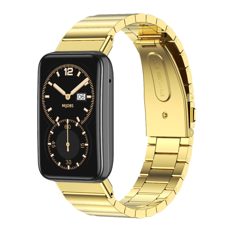Bracelet de montre en métal en acier inoxydable et bambou Mijobs, For Xiaomi Mi Band 7 Pro