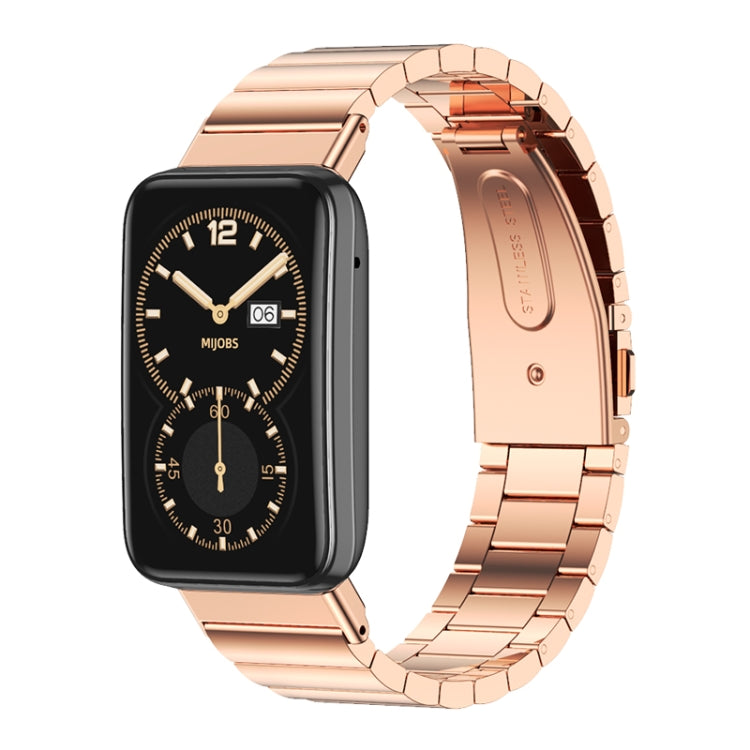 Bracelet de montre en métal en acier inoxydable et bambou Mijobs, For Xiaomi Mi Band 7 Pro