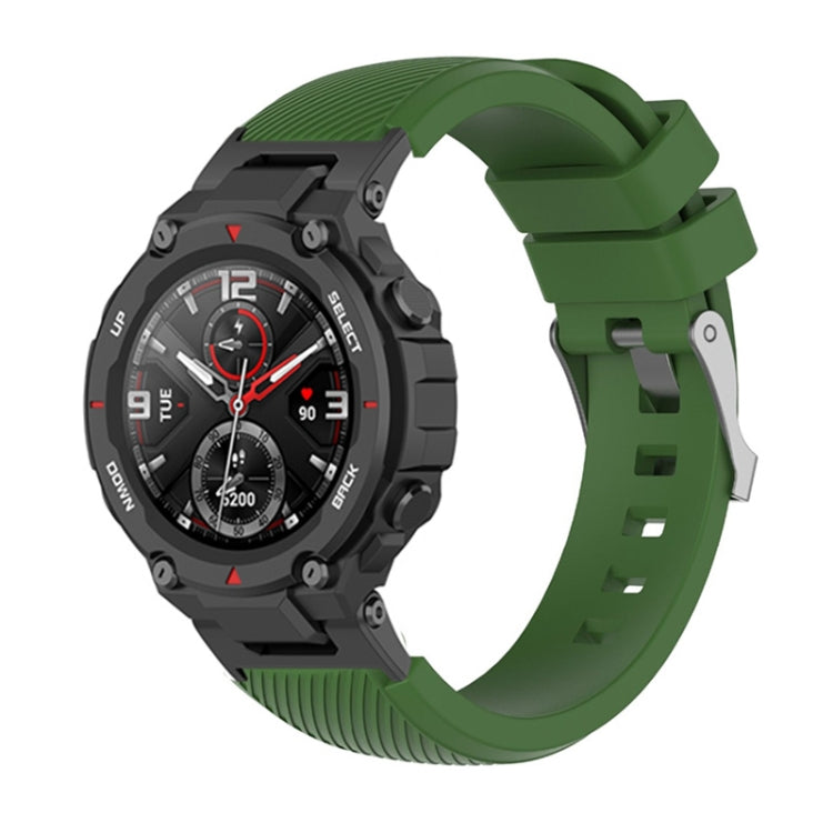 Bracelet de montre en silicone sergé, For Amazfit T-Rex / T-Rex Pro / Ares