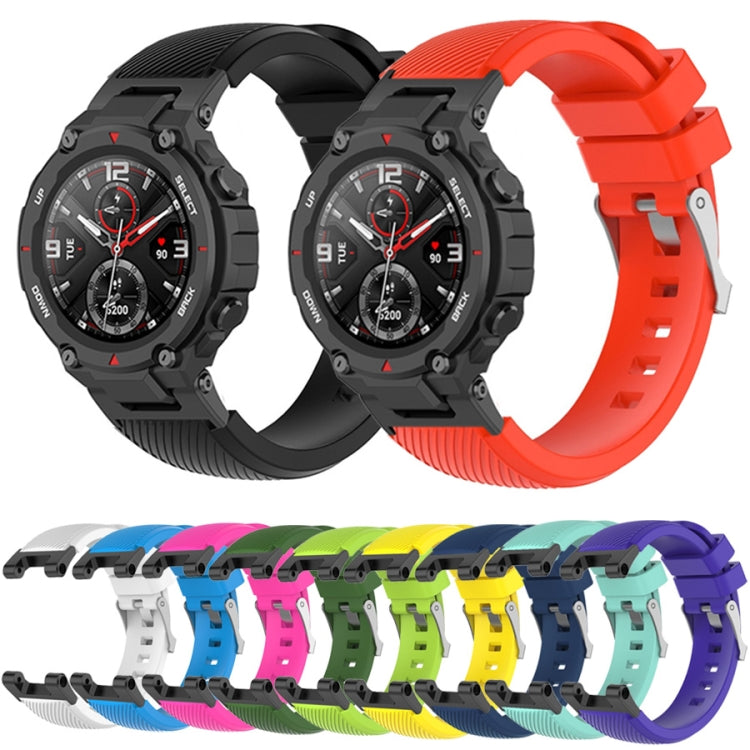 Bracelet de montre en silicone sergé, For Amazfit T-Rex / T-Rex Pro / Ares