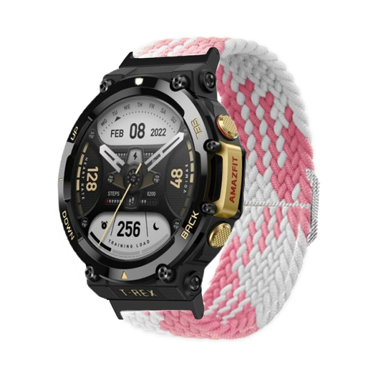 Bracelet de montre en nylon tressé à boucle réglable, For Amazfit T-Rex 2