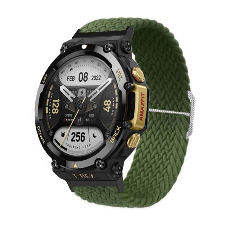 Bracelet de montre en nylon tressé à boucle réglable, For Amazfit T-Rex 2
