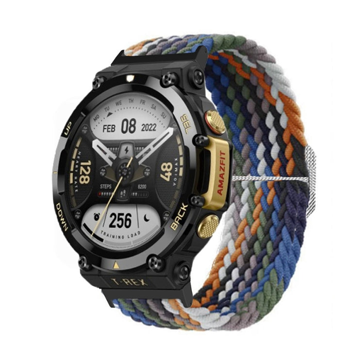 Bracelet de montre en nylon tressé à boucle réglable, For Amazfit T-Rex 2